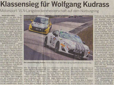 Klassensieg für Wolfgang Kudrass 